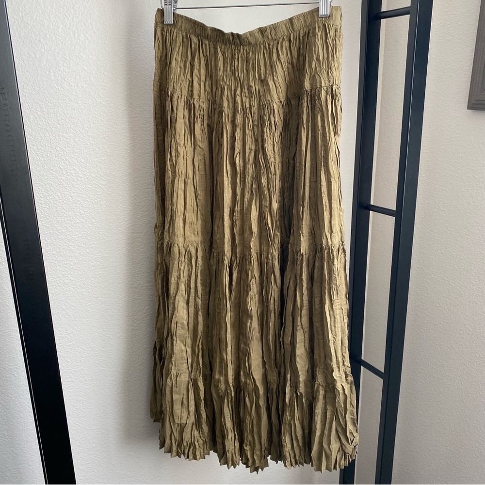 Bloomingdale's Textured Tan Maxi Skirt